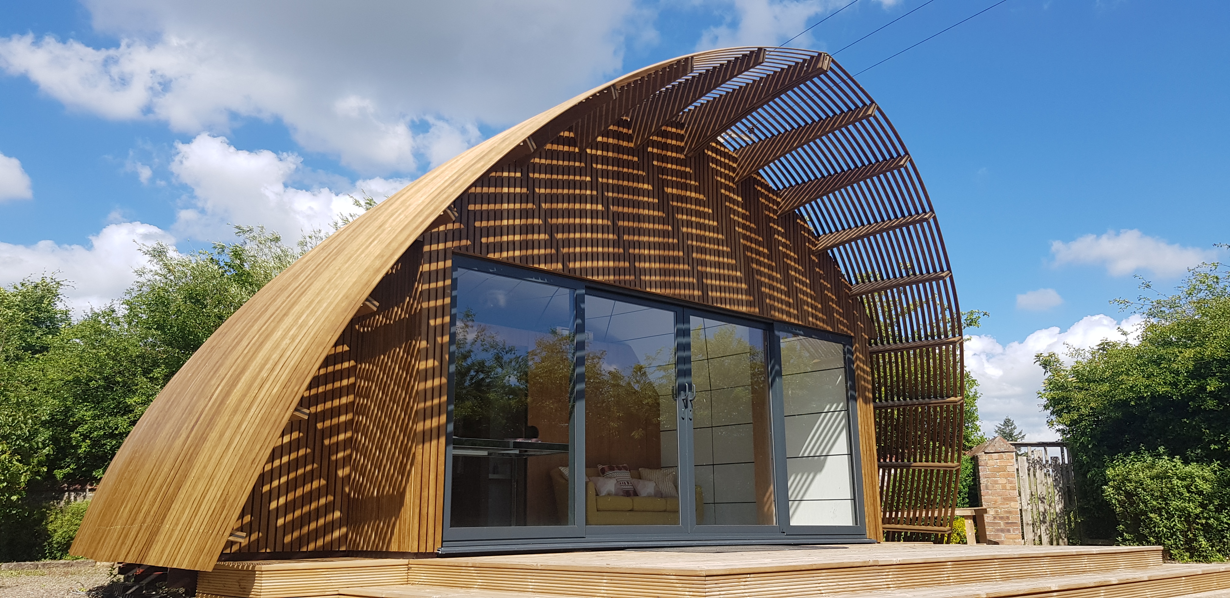 Waterfront lodge exterior at Lost Shore