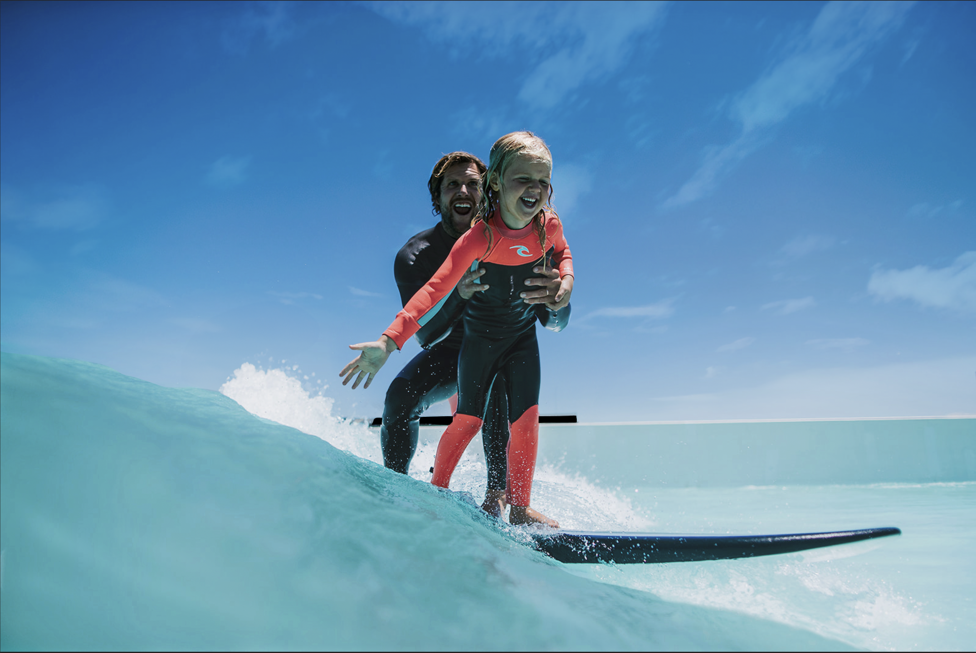 A child surfing with Blue Health