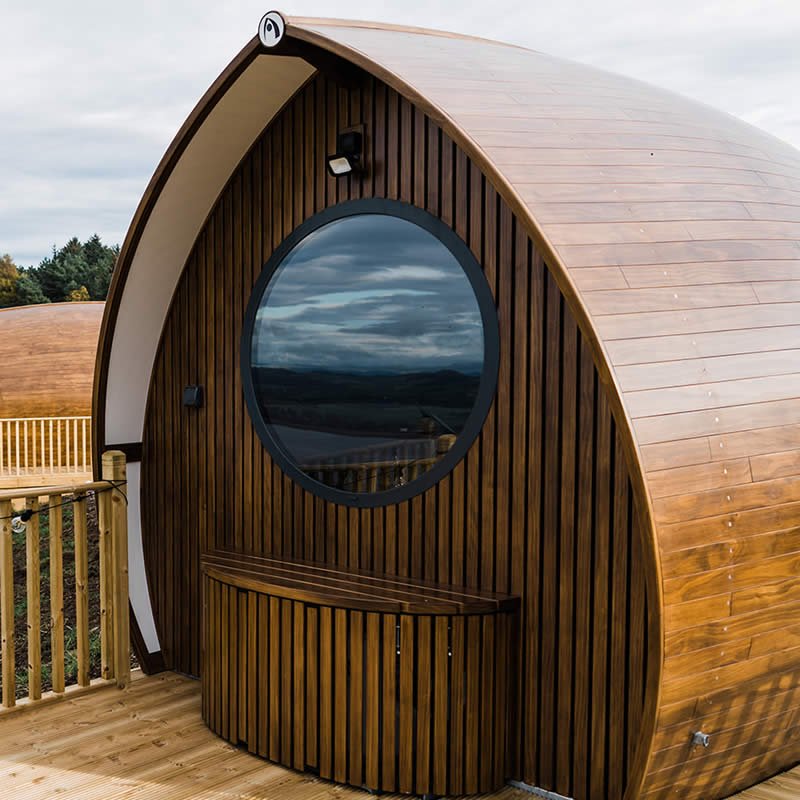 Waterfront pods at Lost Shore