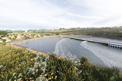 Concept of how Lost Shore Surf Resort will look